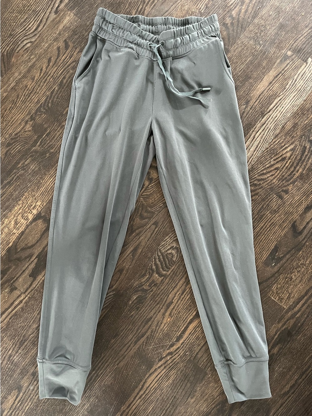 Shambhala Ladies Green-Gray Drawstring Soft Stretch Jogger Pants Size XS